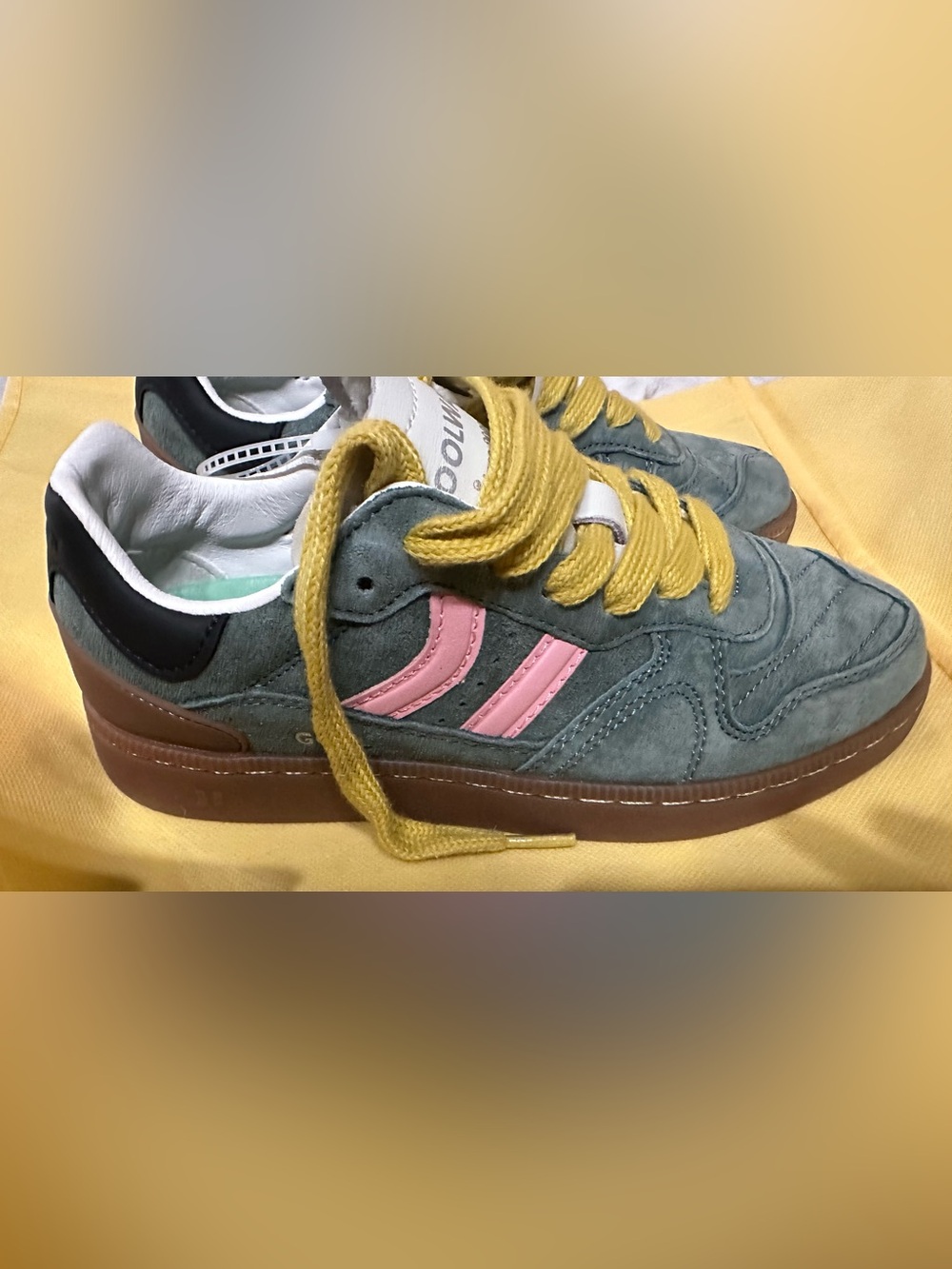 Coolway Goal Green Athletic Sneakers Leather Detail Retro Style - Picture 8 of 13